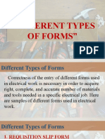 Part 3 Lesson 2 - Different Types of Form Used in Electrical Works