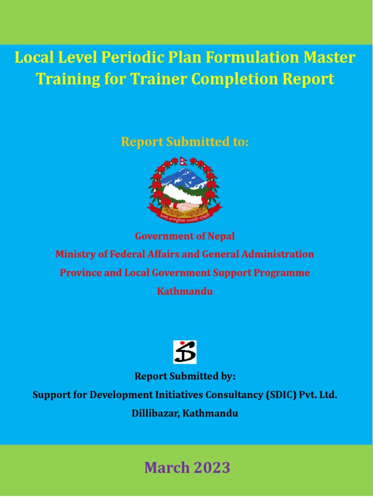 Local Level Periodic Planning MTOT Report | PDF | Business