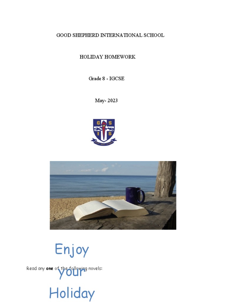 Holiday Homework - Grade 8 IGCSE | PDF
