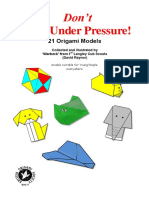(British Origami Society Booklets (77) ) David Raynor (Editor) - Don - T Fold Under Pressure! 21 Origami Models-British Origami Society (2013)