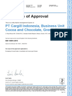 Certificate ISO14001-2015 PT Cargil Indonesia CCC Gresik