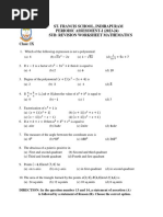 Maths Class 9 PA1 Revision Worksheet1