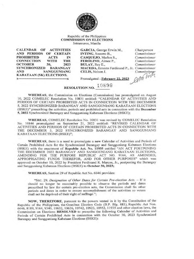 Calendar Of Activities Template 2023