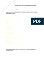 Algoritmo en MATLAB para La Aproximación Lineal Por El Método de Los Mínimos Cuadrados