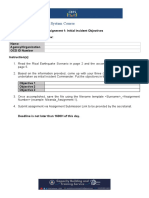 Assignment 1 Initial Incident Objectives