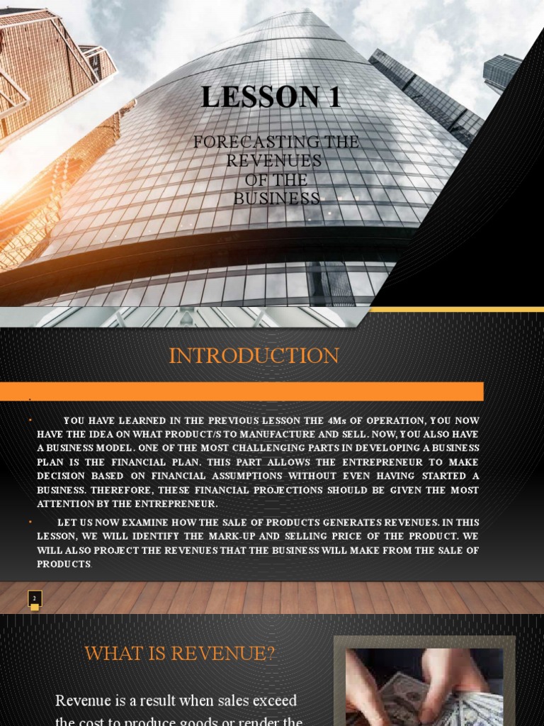 Forecasting The Revenues | PDF | Sales | Forecasting