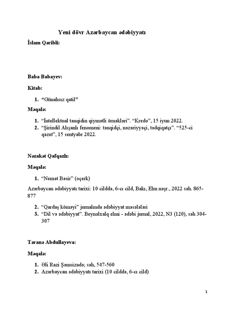 Kitablar | PDF