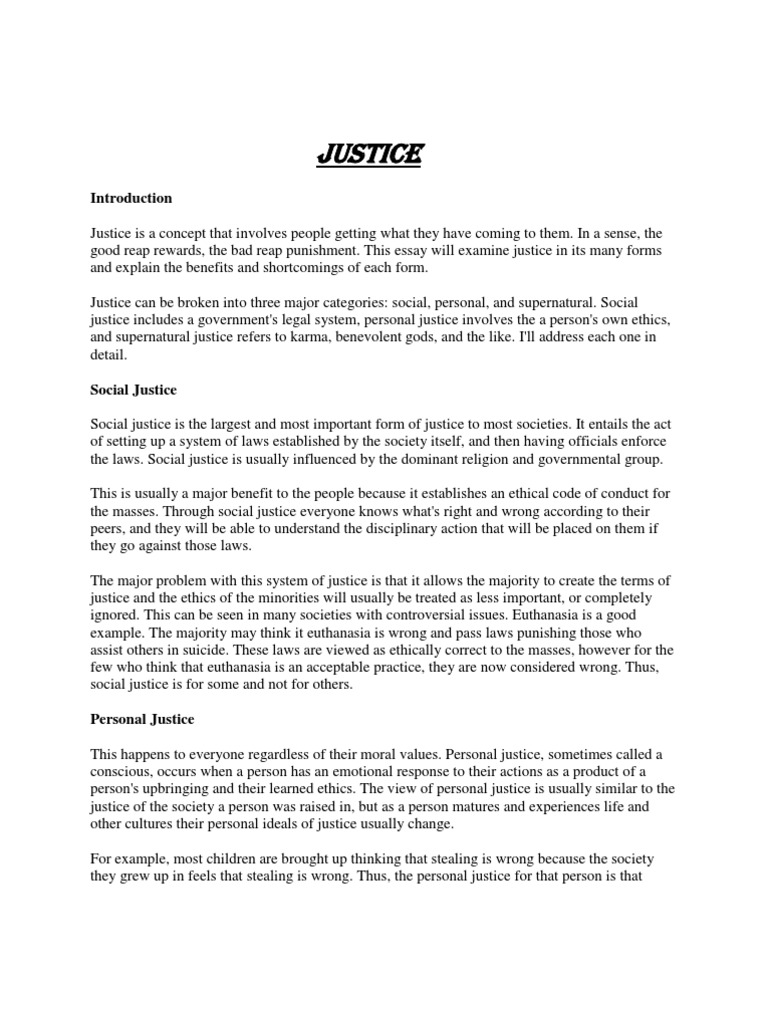 Understanding the Importance of Justice | PDF | Karma | Justice