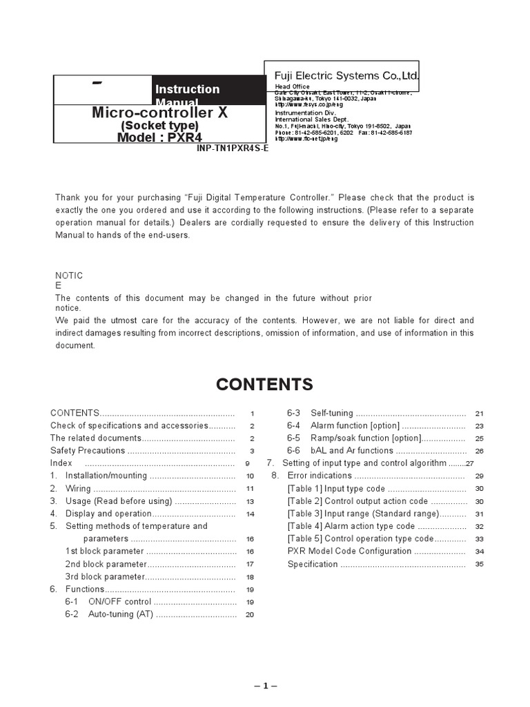 PXR4-Short-Manual | PDF