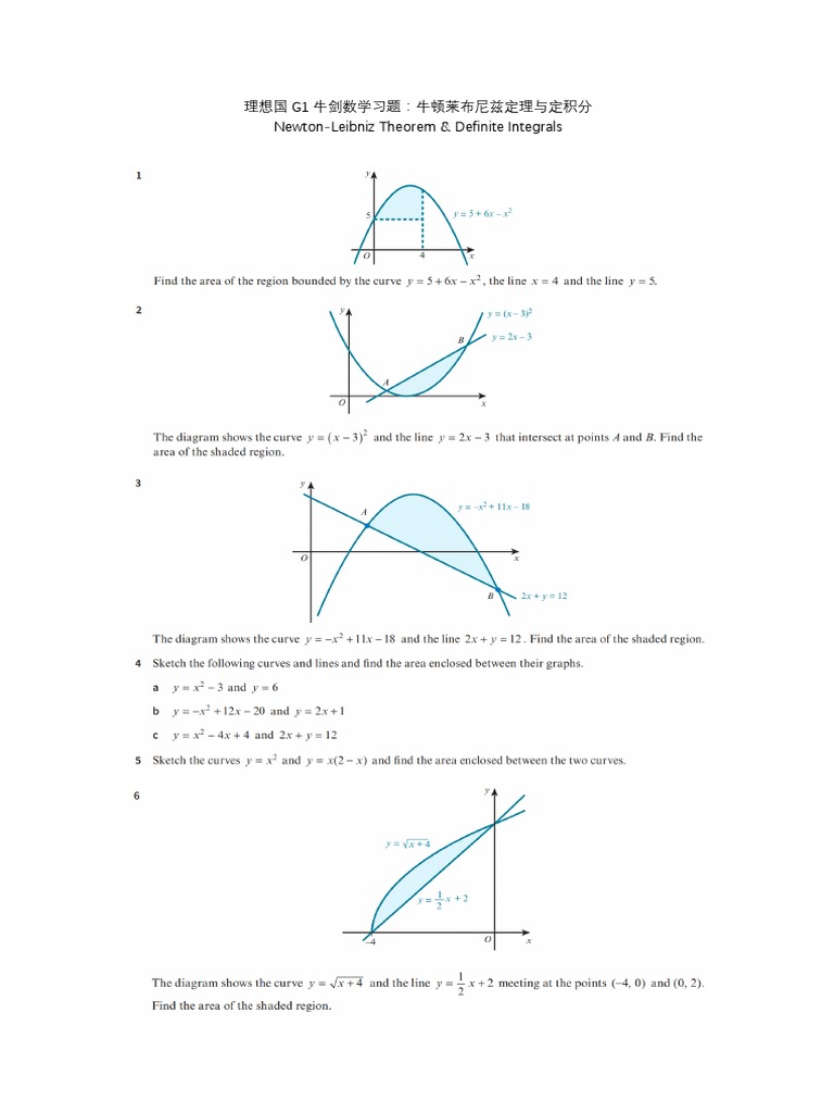  g1 newton leibniz theorem definite integrals pdf