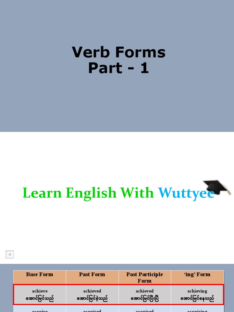 Verb Forms | PDF