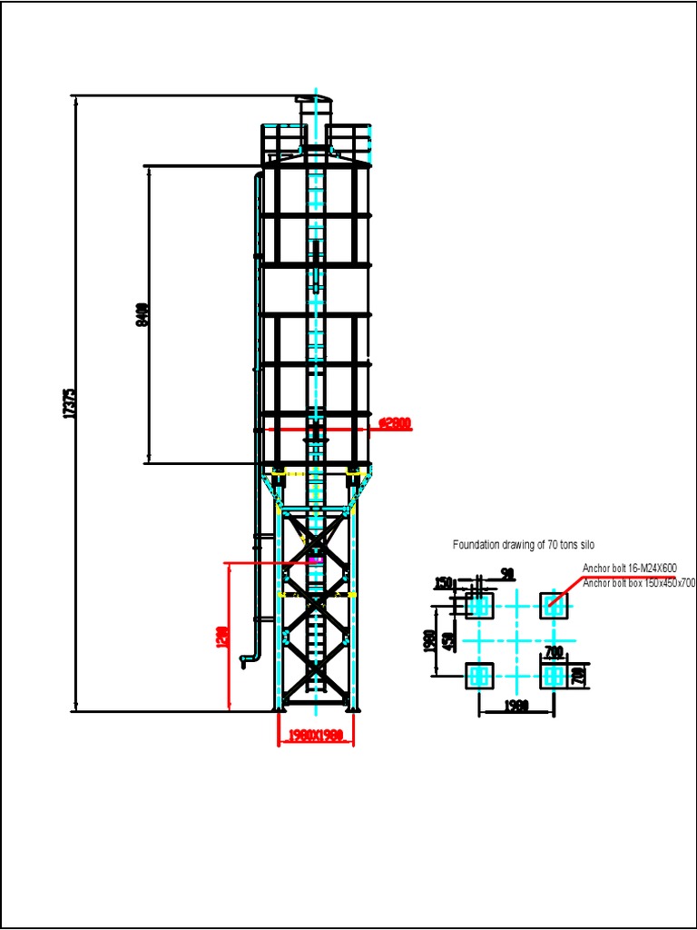 70 MT Silo Drawing PDF