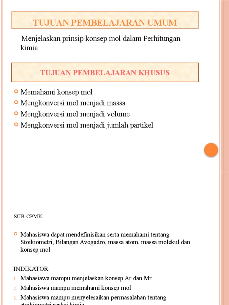 Stoikiometri dan Konsep Mol Kimia | PDF | Metode & Bahan Ajar ...