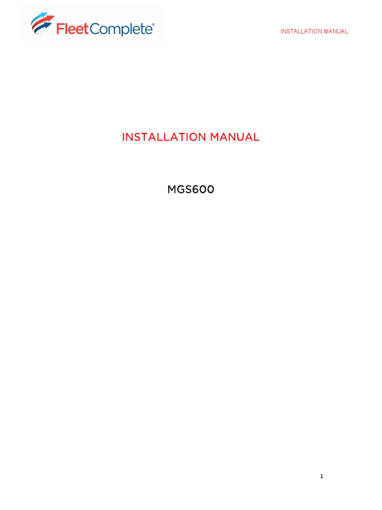 Fleet Complete Installation Manual | PDF | Electrical Engineering ...