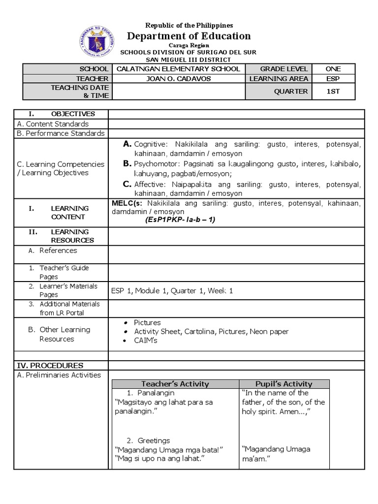 Detailed LP in Esp | PDF
