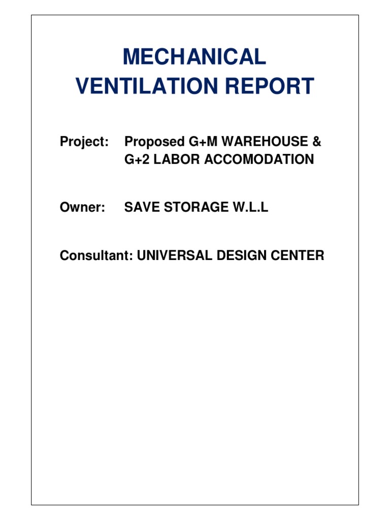 Warehouse Ventilation Design Report | PDF | Heat Transfer | Heat