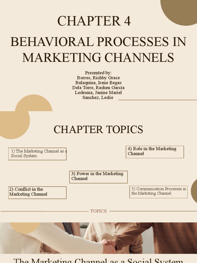 Chapter 4 - Group 3 - Behavioral Processes in Marketing Channels ...