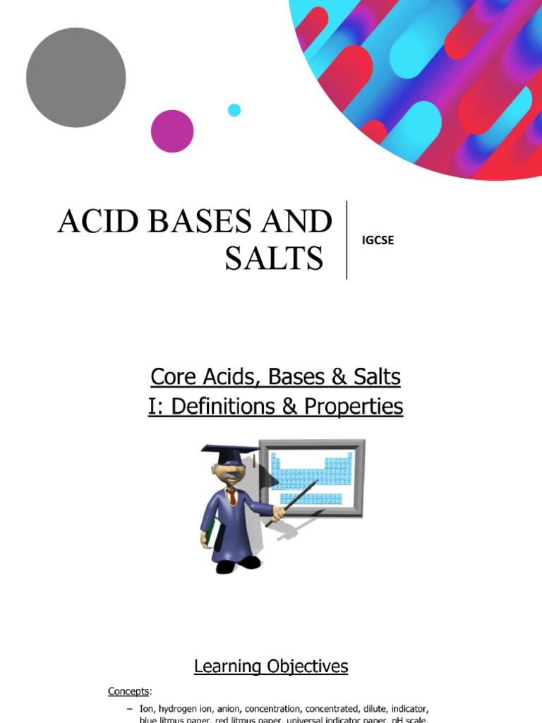Acid Bases and Salts Igcse PDF