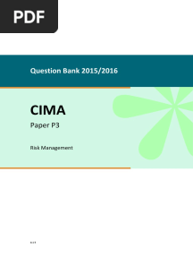 CIMA P3 First Intuition