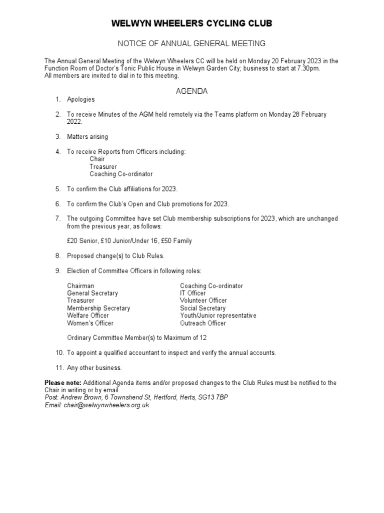 Agm Agenda 2023 Pdf