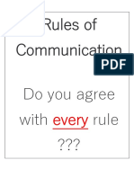 Rules of Communication