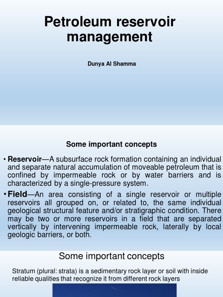Petroleum Reservoir Management Overview | PDF | Petroleum Reservoir ...