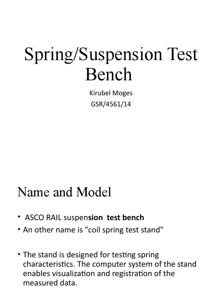 Suspension Test Bench PDF