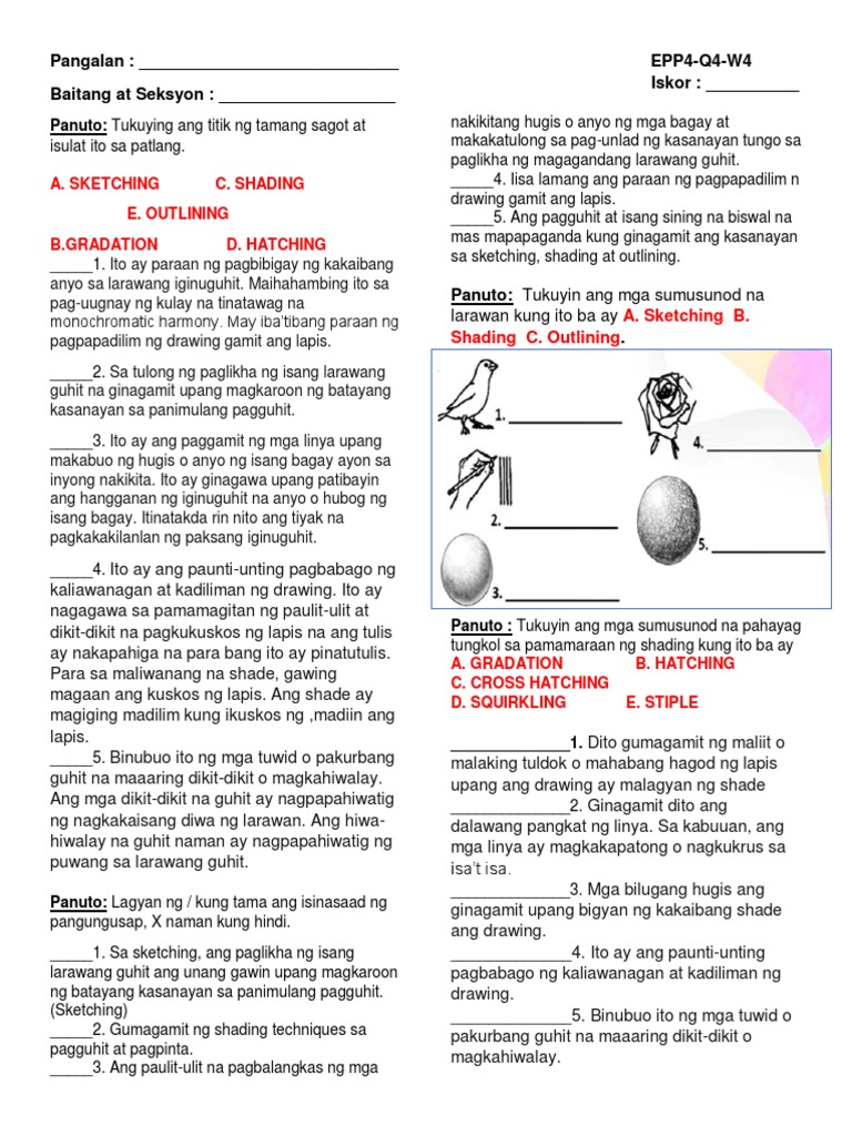 SummativeEPP4 Q4 W4 | PDF