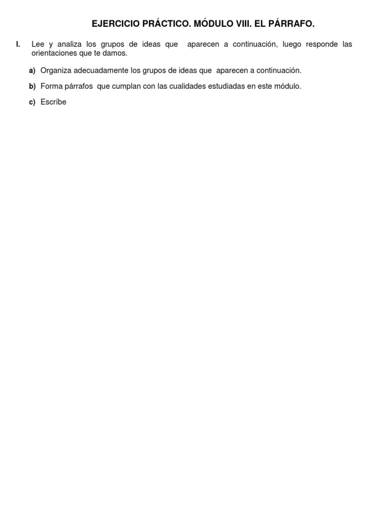 Ejercicio Práctico. Módulo Viii | PDF