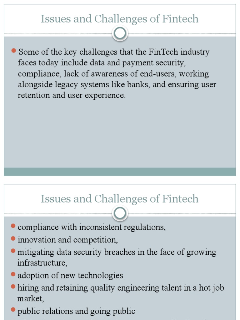 Fintech Industry Challenges and Solutions | PDF | Small Business ...