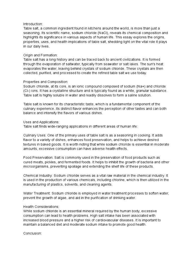 Table Salt PDF