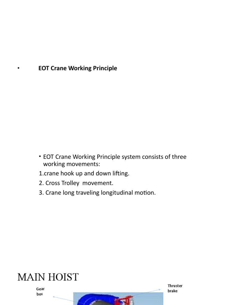 Eot Crane Working Principal PDF