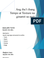 Ang Ibat Ibang Tempo at Texture Na Ginamit