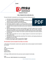 Research Project - Final Presentation Guidelines