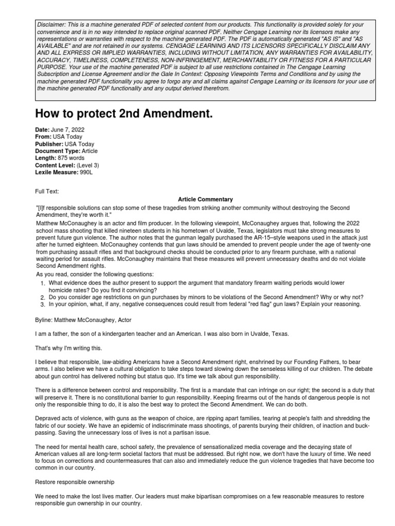 How To Protect 2nd Amendment PDF