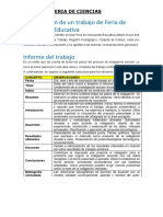 Informe de Trabajo - Feria de Ciencias