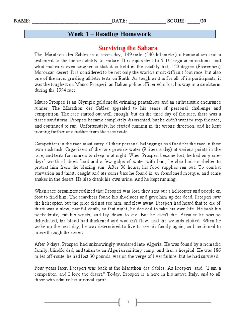 Week 1 - Homework - Reading | PDF