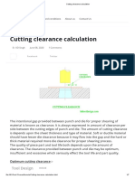 Cutting Clearance Calculation