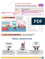 Eda3 - s2 WORKSHEET - Raise Awareness 1 y 2do.