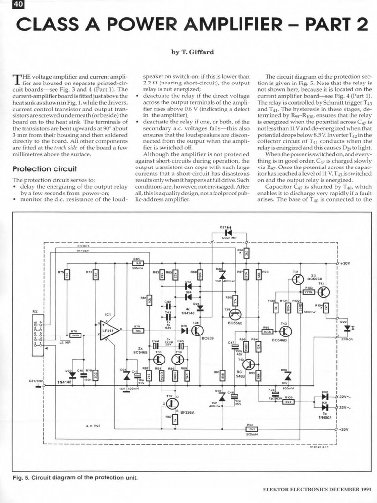Class Apower Amplifier Part 2 Protection Circuit PDF