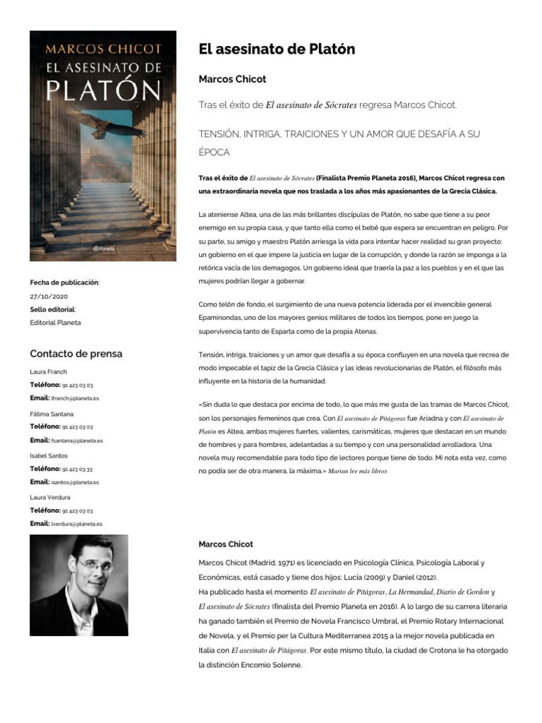 El Asesinato de Platon | PDF | Platón | Sócrates