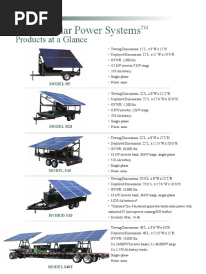 Ppd Mobile Solar Power System Specs