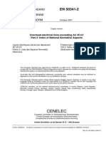 EN 50341-2 (2001) e (Requisitos e Especificações Gerais para Linhas Aéreasmaior 45 KV)