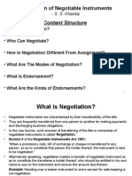 Negotiation of Negotiable Instruments