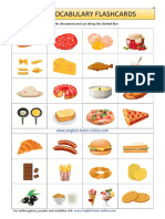 Foods Vocabulary Flashcards Worksheet