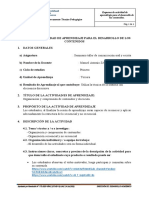 Actividades de Aprendizaje - Organización y Comprensión de Contenidos