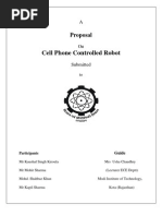 Cell Phone Controlled Robot (Proposal Submitted To Department of Science and Technology) MIT, Kota