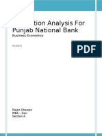 Production Analysis For Punjab National Bank
