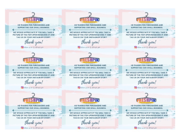 Thank You Card Template | PDF