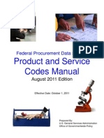 US Federal Government Product Service Code Manual